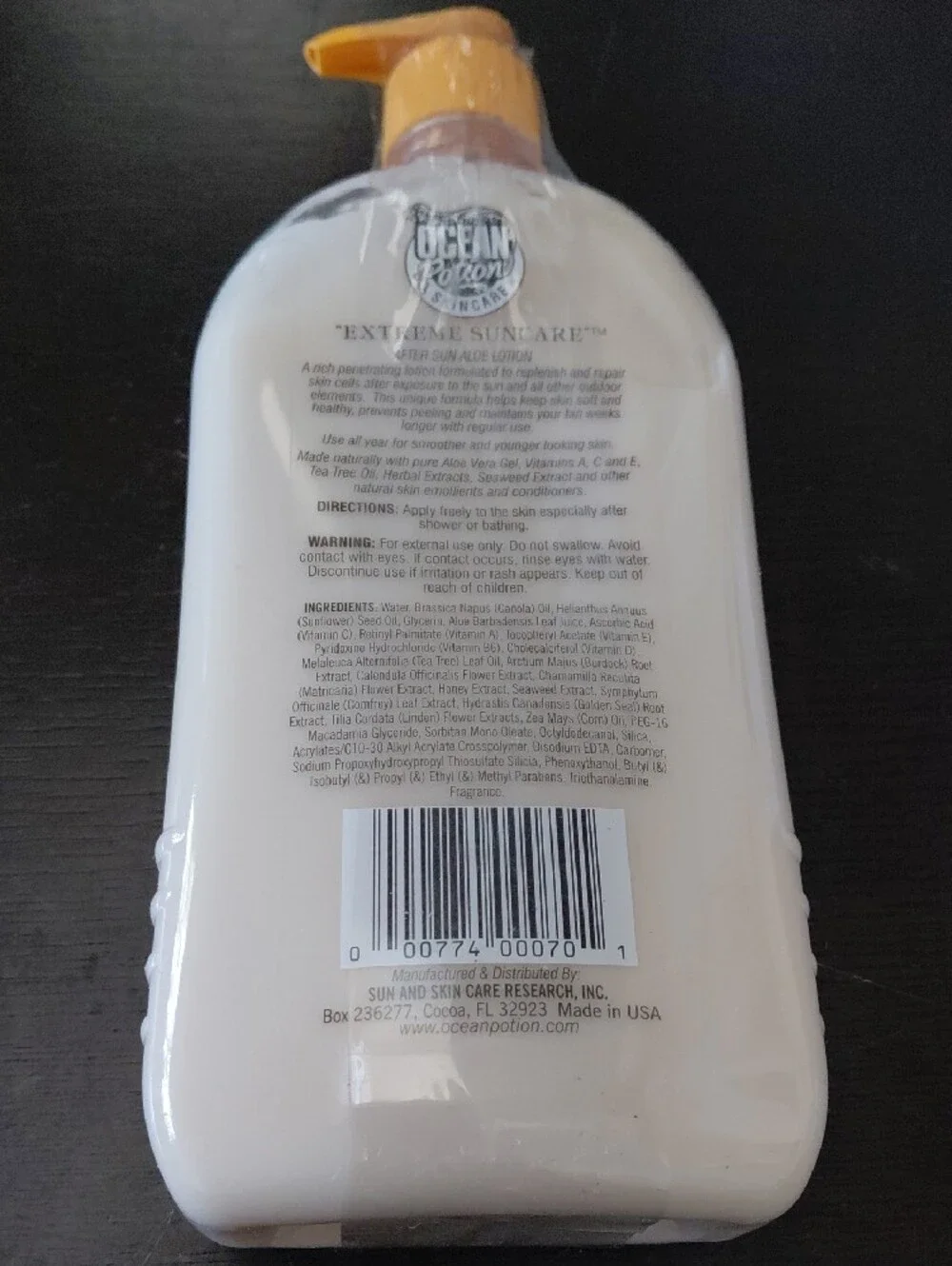 NEW. Moisturizing Aloe Lotion - EXTREME SUNCARE after sun Aloe lotion. 20.5 oz